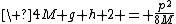 \ 4M g h 2 = \frac{p^2}{8M}