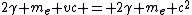 2\gamma m_e vc = 2\gamma m_e c^2