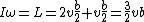 I\omega=L=2v\frac{b}{2}+v\frac{b}{2}=\frac{3}{2}vb