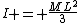 I = \frac{ML^2}{3}