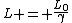 L = \frac{L_{0}}{\gamma}