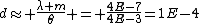 d\approx \frac{\lambda m}{\theta} = \frac{4E-7}{4E-3}=1E-4