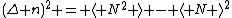 (\Delta n)^2 = \langle N^2 \rangle - \langle N \rangle^2