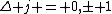 \Delta j = 0,\pm 1