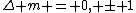 \Delta m = 0, \pm 1