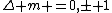 \Delta m =0,\pm 1