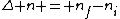 \Delta n = n_f-n_i