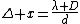 \Delta x=\frac{\lambda D}{d}