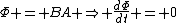 \Phi = BA \Rightarrow \frac{d\Phi}{dt} = 0