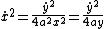 \dot{x}^2=\frac{\dot{y}^2}{4a^2x^2}=\frac{\dot{y}^2}{4ay}