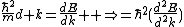 \frac{\hbar^2}{m}d k=\frac{dE}{dk}  \Rightarrow=\hbar^2(\frac{d^2E}{d^2k})