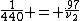 \frac{1}{440} = \frac{.97}{\nu_2}