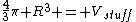 \frac{4}{3}\pi R^3 = V_{stuff}