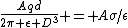 \frac{Aqd}{2\pi \epsilon D^3} = A\sigma/\epsilon