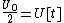 \frac{U_0}{2}=U[t]