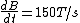 \frac{dB}{dt}=150T/s