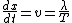 \frac{dx}{dt}=v=\frac{\lambda}{T}