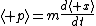 \langle p\rangle=m\frac{d\langle x\rangle}{dt}