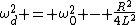 \omega_{d}^2 = \omega_{0}^2 - \frac{R^2}{4L^2}