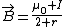 \vec{B}=\frac{\mu_0 I}{2 r}