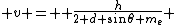  v =  \frac{h}{2 d \sin{\theta} m_e} 