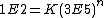 1E2=K(3E5)^n