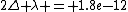 2\Delta \lambda = 1.8e-12