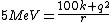 5MeV=\frac{100k q^2}{r}