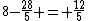 8-\frac{28}{5} = \frac{12}{5}