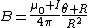 B=\frac{\mu_0 I}{4\pi}\frac{\theta R}{R^2}