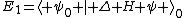 E_1=\langle \psi_0 | \Delta H \psi \rangle_0