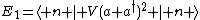 E_1=\langle n | V(a+a^\dag)^2 | n \rangle