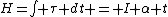 H=\int \tau dt = I \alpha t