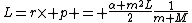 L=r\times p = \frac{\alpha m^2L}{2}\frac{1}{m+M}