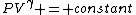 PV^\gamma = constant