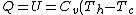 Q=U=C_v(T_h-T_c)