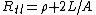 R_{tl}=\rho 2L/A