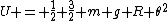 U = \frac{1}{2} \frac{3}{2} m g R \theta^2