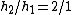 h_2/h_1=2/1