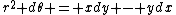 r^2 d\theta = xdy - ydx