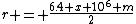 r = \frac{6.4 x 10^6 m}{2}