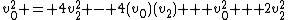 v^2_0 = 4v^2_2 - 4(v_0)(v_2) + v^2_0 + 2v^2_2