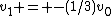 v_1 = -(1/3)v_0